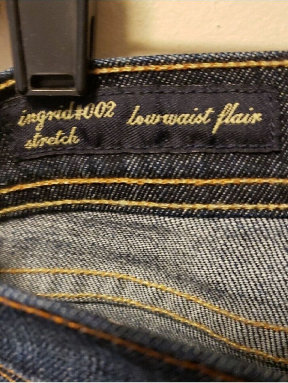 Citizens Of Humanity Ingrid 002 Low Waist Flair Stretch Dark Blue Jeans - Picture 6 of 14